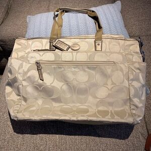 Coach Cream Baby Bag